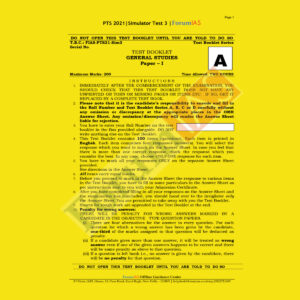 Forum IAS All India Open Simulator Test 3 PTS 2021