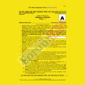 Forum IAS All India Open Simulator Test 5 PTS 2021
