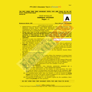 Forum IAS All India Open Simulator Test 6 PTS 2021