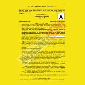Forum IAS All India Open Simulator Test 7 PTS 2021