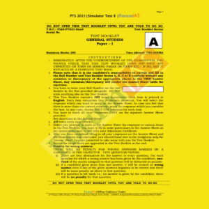 Forum IAS All India Open Simulator Test 8 PTS 2021