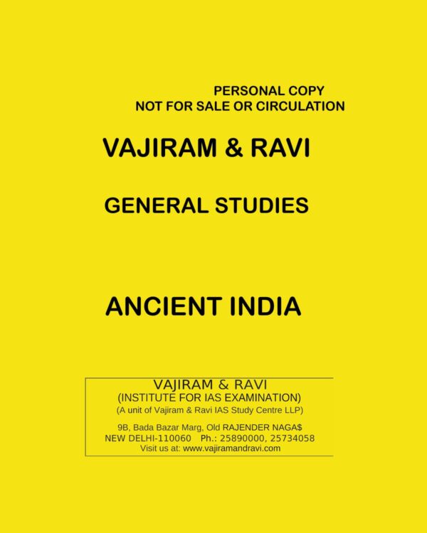 VAJIRAM & RAVI GENERAL STUDIES ANCIENT INDIA 2020