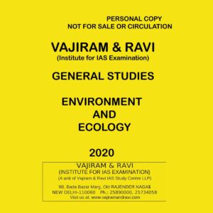 VAJIRAM & RAVI GENERAL STUDIES ENVIRONMENT AND ECOLOGY 2020