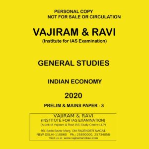 VAJIRAM & RAVI GENERAL STUDIES INDIAN ECONOMY 2020