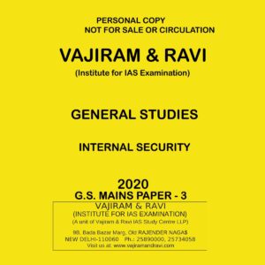 VAJIRAM & RAVI GENERAL STUDIES INTERNAL SECURITY 2020
