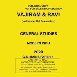 VAJIRAM & RAVI GENERAL STUDIES MODERN INDIA 2020