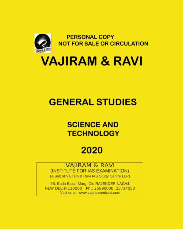 VAJIRAM & RAVI GENERAL STUDIES SCIENCE AND TECHNOLOGY 2020