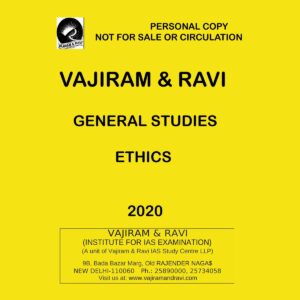 VAJIRAM & RAVI GRNRAL STUDIES ETHICS 2020