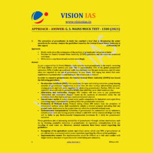 VISION IAS APPROACH ANSWER GS MAINS MOCK TEST- 1500 MAINS 2021 (BLACK & WHITE)