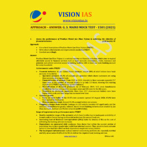 VISION IAS APPROACH ANSWER GS MAINS MOCK TEST- 1501 MAINS 2021 (BLACK & WHITE)
