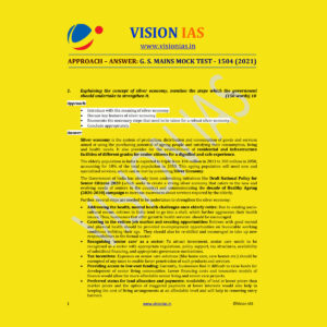 VISION IAS APPROACH ANSWER GS MAINS MOCK TEST- 1504 MAINS 2021 (BLACK & WHITE)