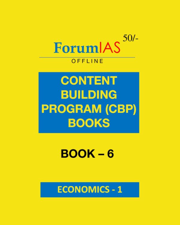 FORUMIAS CONTENT BUILDING PROGRAM (CBP) BOOK-6 ECONOMICS - 1 (BLACK & WHITE)
