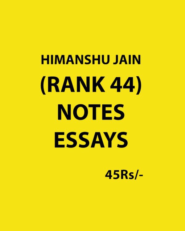 HIMANSHU JAIN RANK-44 ESSAAYS