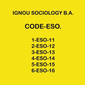 IGNOU SOCIOLOGY B.A NUMBER OF BOOKS 6