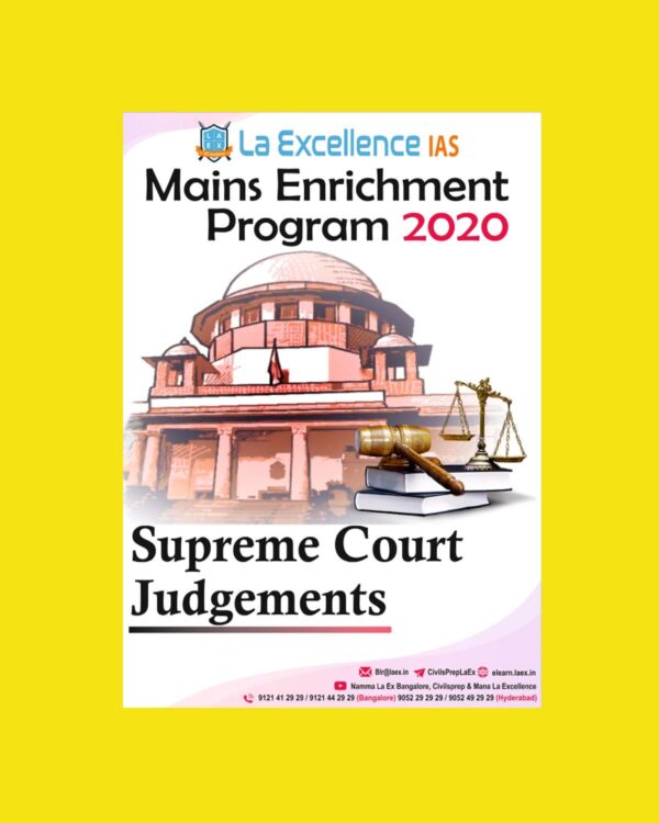 LA EXCELLENCE IAS RRP 2020- SUPREME COURT JUDGEMENTS