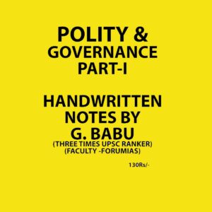 G. BABU POLITY & GOVERNANCE HANDWRITTEN NOTES PART - 1