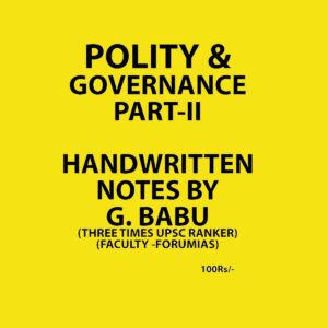 G. BABU POLITY & GOVERNANCE HANDWRITTEN NOTES PART - 2