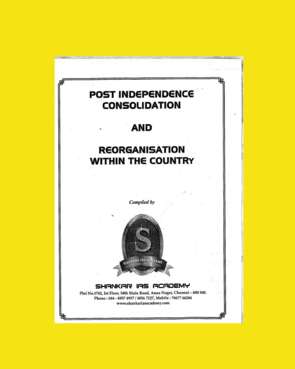 SHANKAR IAS ACADEMY POST INDEPENDENCE