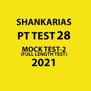 SHANKAR IAS  PT TEST-28 MOCK TEST-2 2021