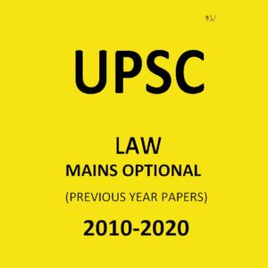 UPSC LAW MAINS OPTIONAL 2010-2020