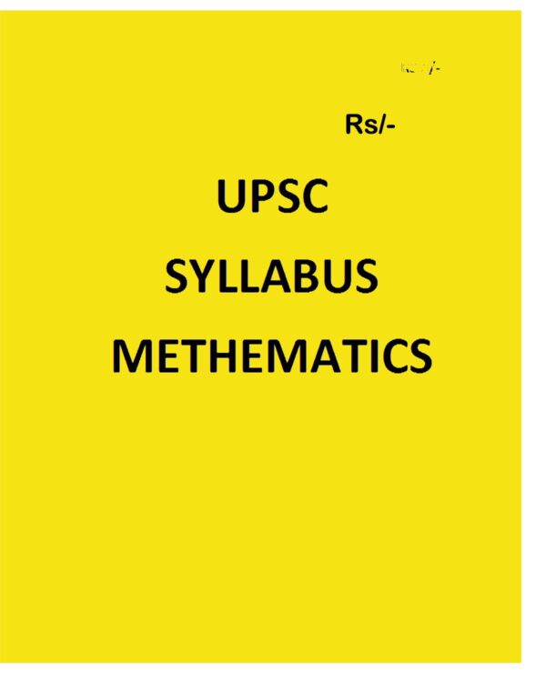 UPSC SYLLABUS METHEMATICS