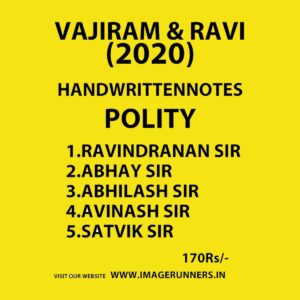 VAJIRAM & RAVI-HANDWRITTEN NOTES-POLITY 2020