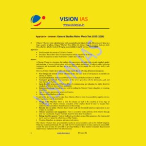 VISION IAS GENERAL STUDIES MAINS MOCK TEST-1050 (2018)