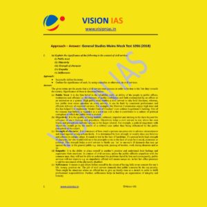 VISION IAS GENERAL STUDIES MAINS MOCK TEST-1056 (2018)