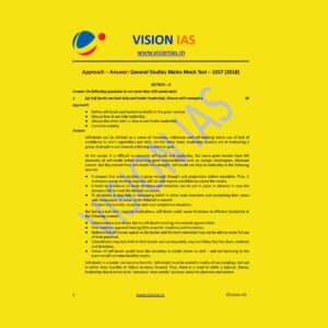 VISION IAS GENERAL STUDIES MAINS MOCK TEST-1057 (2018)