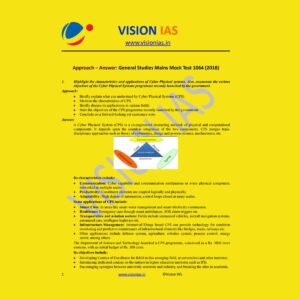 VISION IAS GENERAL STUDIES MAINS MOCK TEST-1064 (2018)