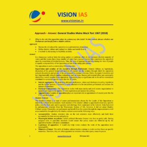 VISION IAS GENERAL STUDIES MAINS MOCK TEST-1067 (2018)