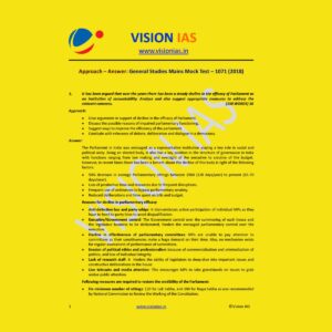 VISION IAS GENERAL STUDIES MAINS MOCK TEST-1071 (2018)