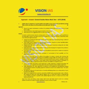 VISION IAS GENERAL STUDIES MAINS MOCK TEST-1072 (2018)