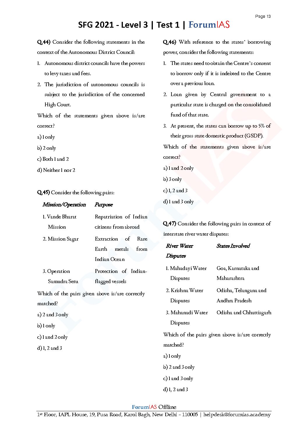 FORUMIAS SFG 2021 LEVEL 3 TEST 1 2021 Imagerunners FORUMIAS SFG 2021 LEVEL 3 TEST 1 2021 Imagerunners