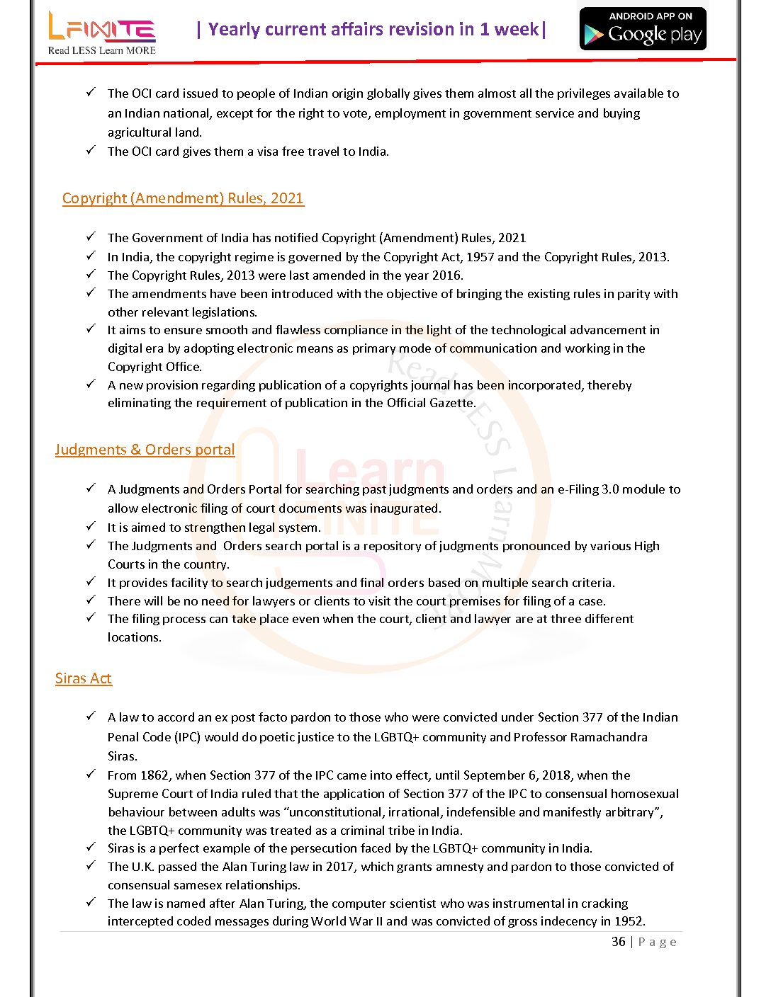 LFIXITE - CURRENT AFFAIRS IN JUST - 1 WEEK - (ALL SUBJECTS COVERED ,SUBJECT WISE CATEGORIZATION, USEFUL FOR PRELIMS AS WELL AS MAINS SPECIAL FOCUS ON IR) JANUARY TO 2020 TO AUGUST 2021 - Image 3