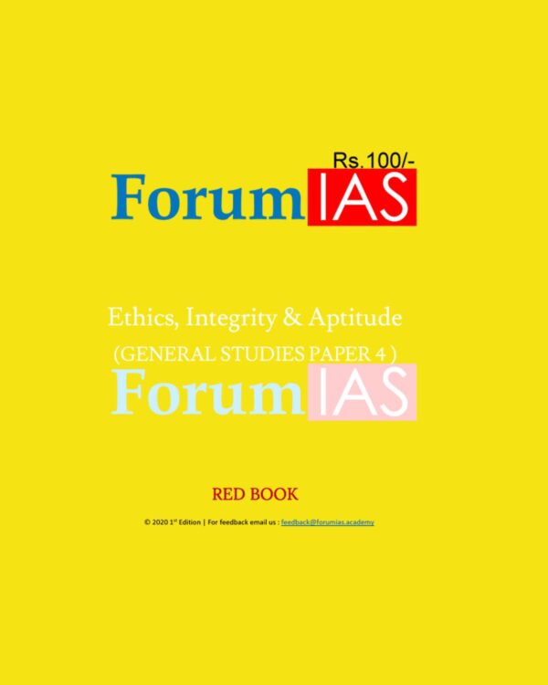 FORUM IAS RED BOOK ETHICS, INTEGRITY  & APTITUDE ( GENERAL STUDIES PAPER- 4-  2021)