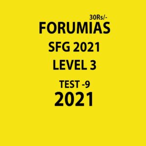 FORUMIAS SFG 2021 LEVEL-3 TEST-9 2021