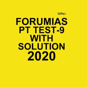 FORUMIAS   WITH SOLUTION  PT TEST- 9  -  2020