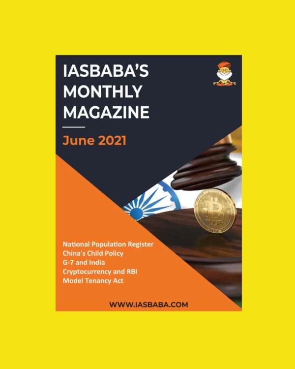 IASBABA'S MONTHLY CURRENT AFFAIRS MAGAZINE JUNE 2021 (BLACK & WHITE)