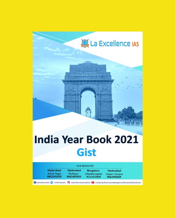 LA-EXCELLENCE IAS RAPID REVISION PROGRAM READY RECKONER (2021)INDIA YEAR BOOK GIST