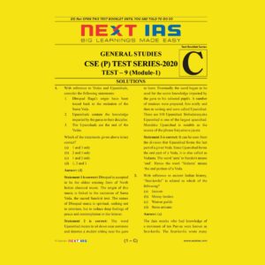 NEXT IAS CSE(P) TEST SERIES-2020 TEST-9 (MODULE-1)