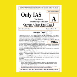 ONLY IAS TEST BOOKLET 2020 CURRENT AFFAIRS PLUS TEST-3