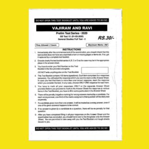 VAJIRAM AND RAVI PRELIMS TEST SERIES 2020 GS TEST-13 FULL TEST
