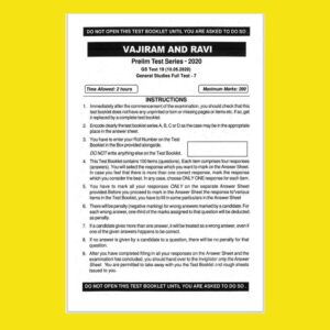 VAJIRAM AND RAVI TEST SERIES- 2020 GS TEST-7 GENERAL STUDIES FULL TEST