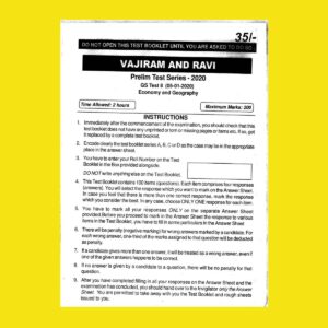 VAJIRAM AND RAVI TEST SERIES- 2020 GS TEST-8 ( 05-01-2019) ECONOMY AND GEOGRAPHY