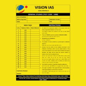 VISION IAS GENERAL STUDIES MAINS TEST CODE-1488 QCA (2021) (BLACK & WHITE)