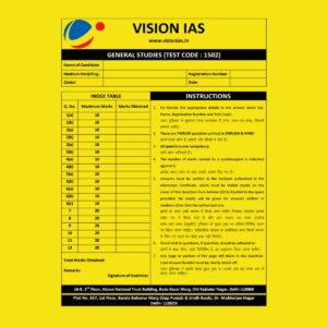 VISION IAS GENERAL STUDIES MAINS TEST CODE-1502 QCA (2021)