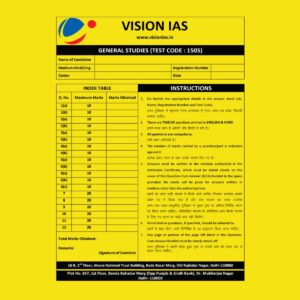 VISION IAS GENERAL STUDIES MAINS TEST CODE-1505 QCA (2021)