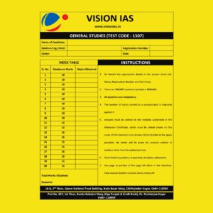 VISION IAS GENERAL STUDIES MAINS TEST CODE-1507 QCA (2021)