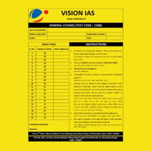 VISION IAS GENERAL STUDIES MAINS TEST CODE-1508 QCA (2021)